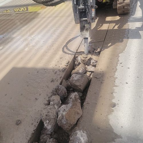 cds4 Concrete demolition with an excavator in East Valley, AZ